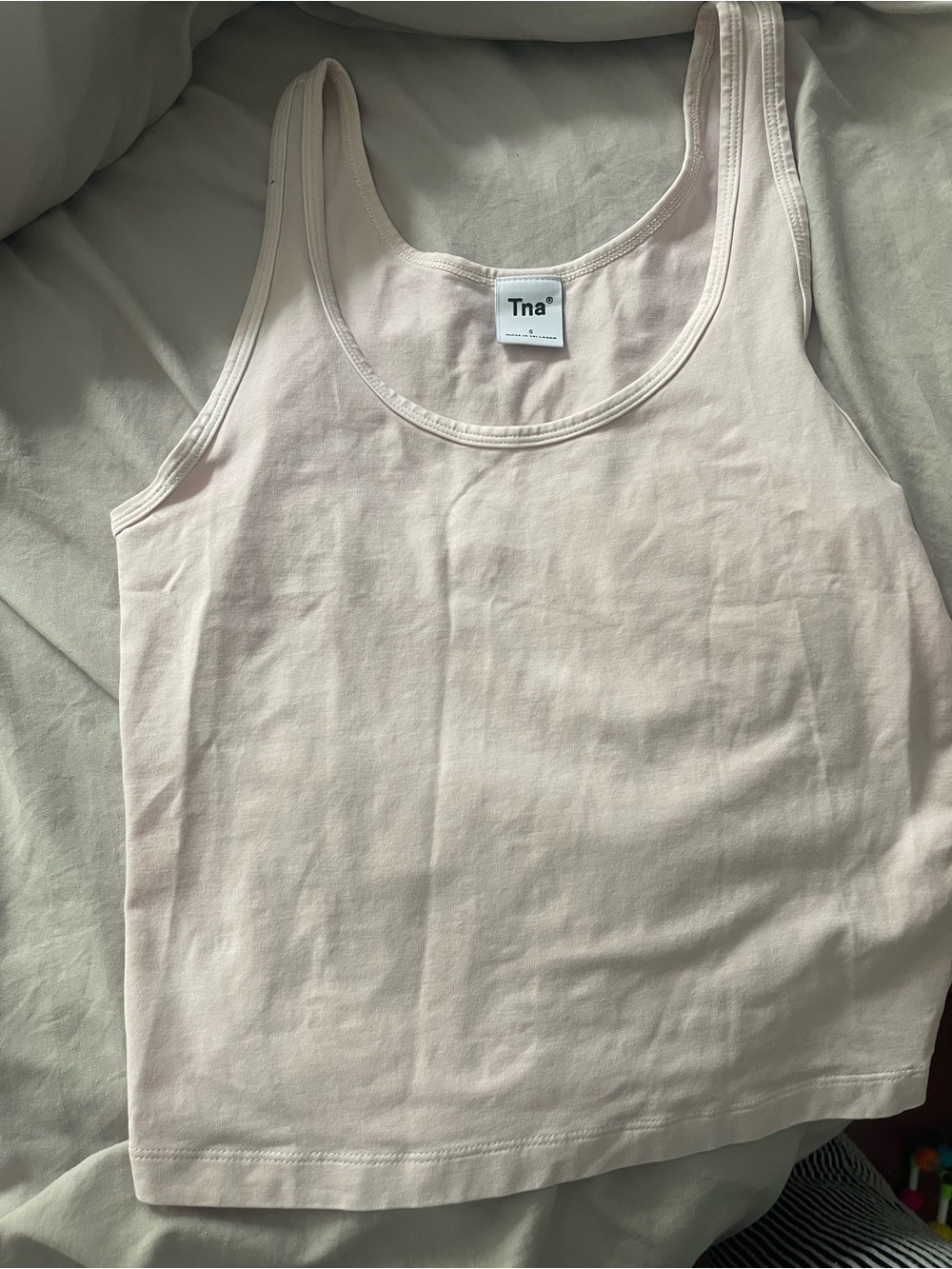 TNA Soft Pale Pink Scoop Neck Tank